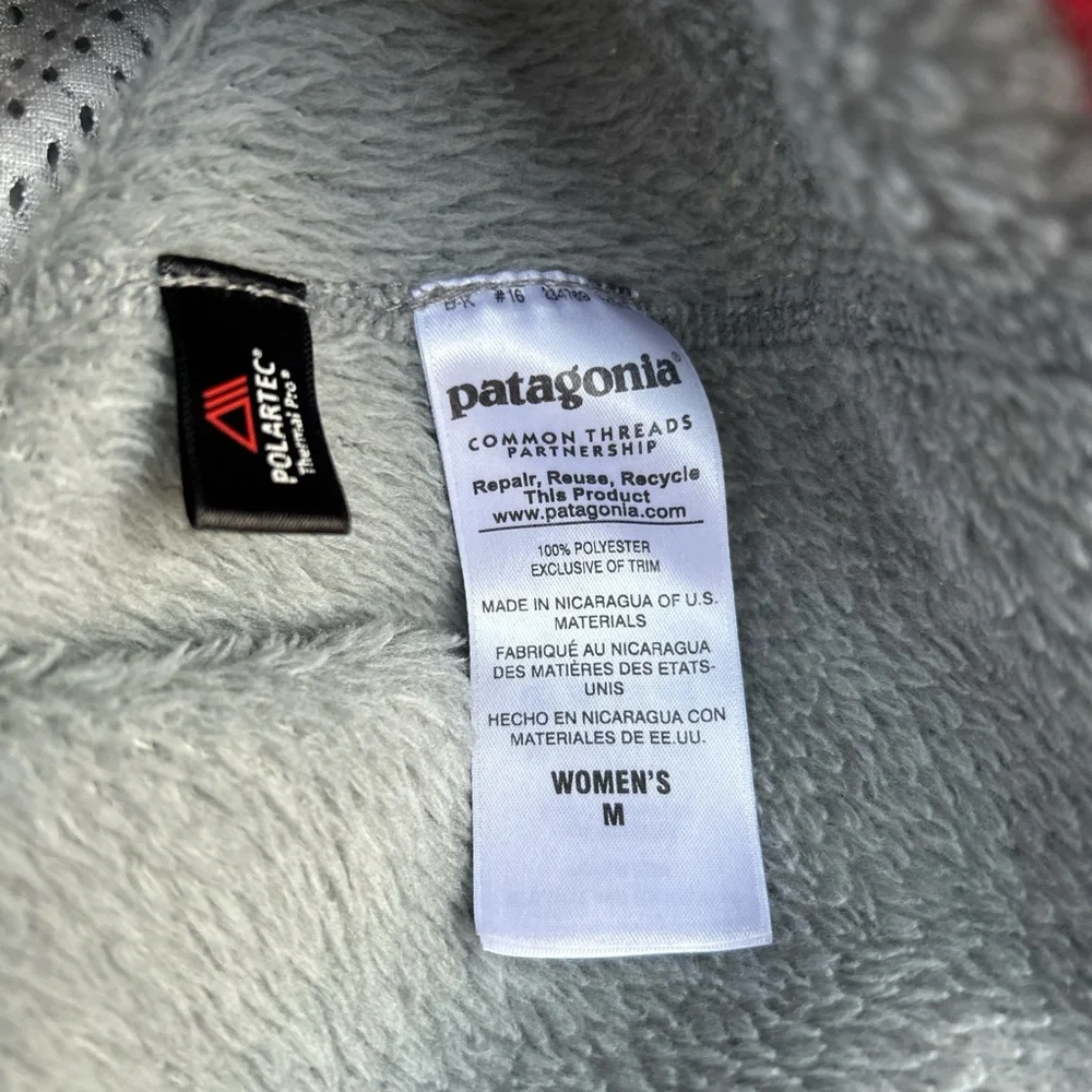 Vintage Patagonia Women’s Synchilla Snap-T Fleece Gray Red Trim Medium - Picture 4 of 4
